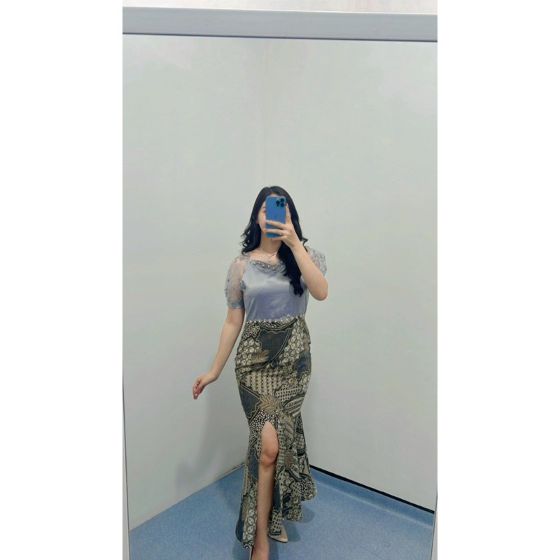 Dress Batik Nabila /Dress batik couple / Dress natal / dress pesta