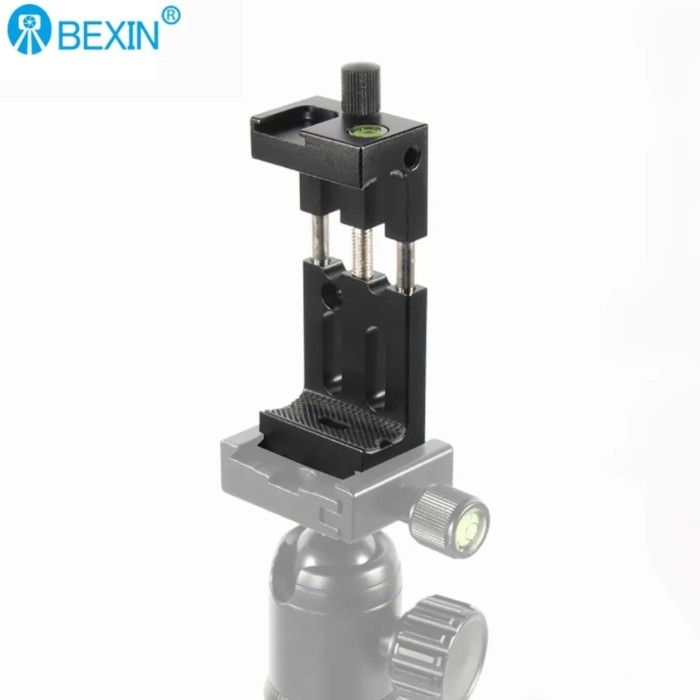 BEXIN PH-08 HP Phone Clip Tripod Mount Adapter Cold Shoe Spirit Level