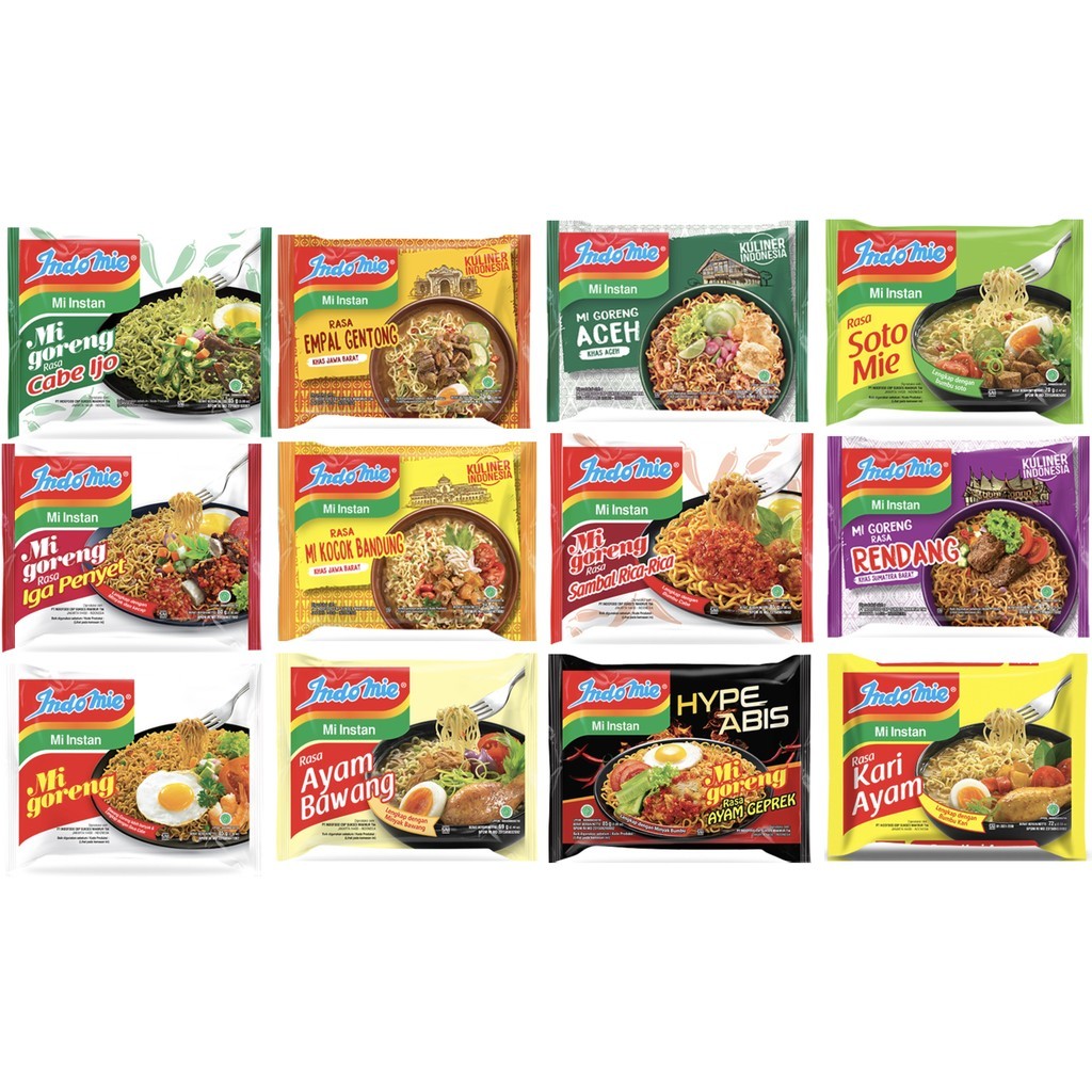 

[KARTON] Indomie kuah Indomie Goreng Mie Instan Campur 2 rasa [40 pcs / karton] 1 dus