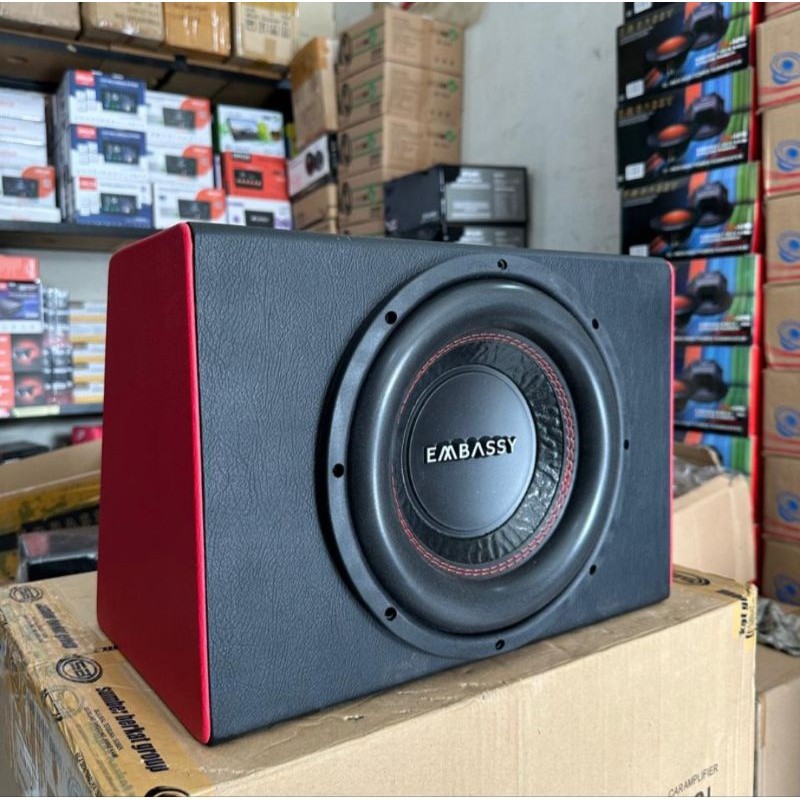 NewSpeaker SUBWOOFER 10inch (PASIVE)BOX + Speaker  EMBASSY ES-1044 N Doble Coil Max 500 Watt (Univer