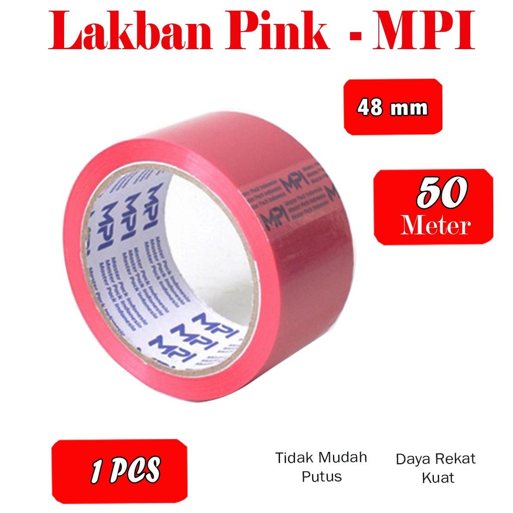 

Lakban Warna Pinkk Uk 48 mm x 50 Meter - MPI