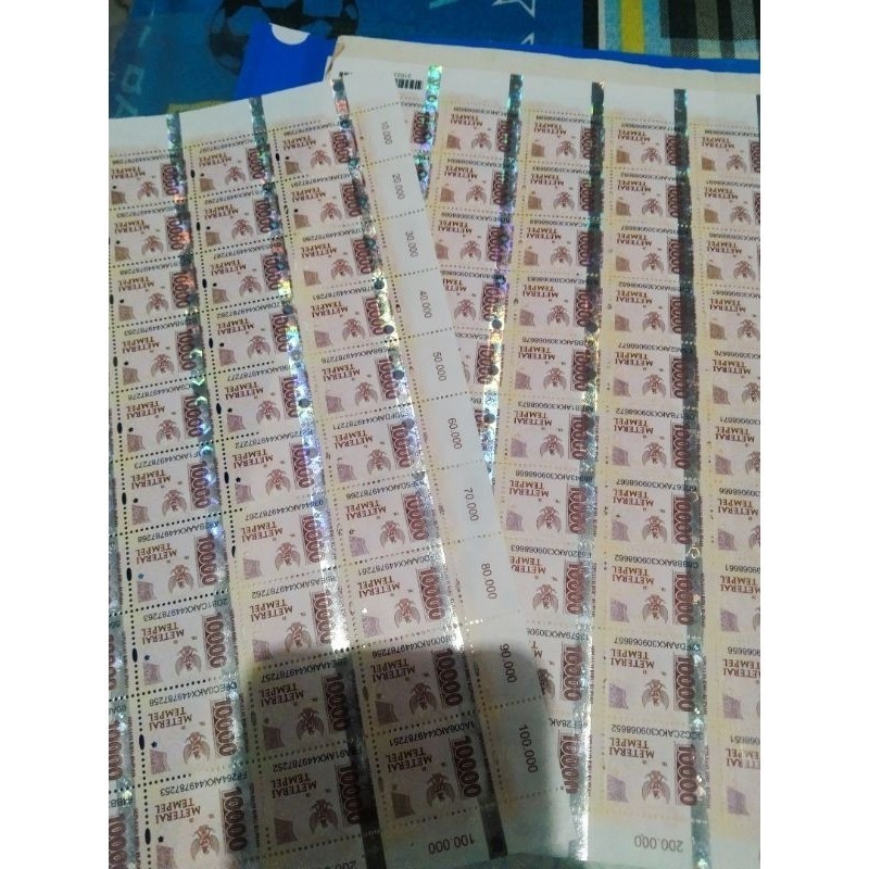 

materai 10.000 original asli pos 5 pcs