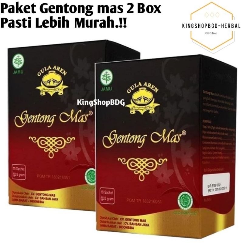 

( Paket Hemat 2 Box ) Gentong Mas Herbal Gula Aren 100% Original Pasti Lebih Murah