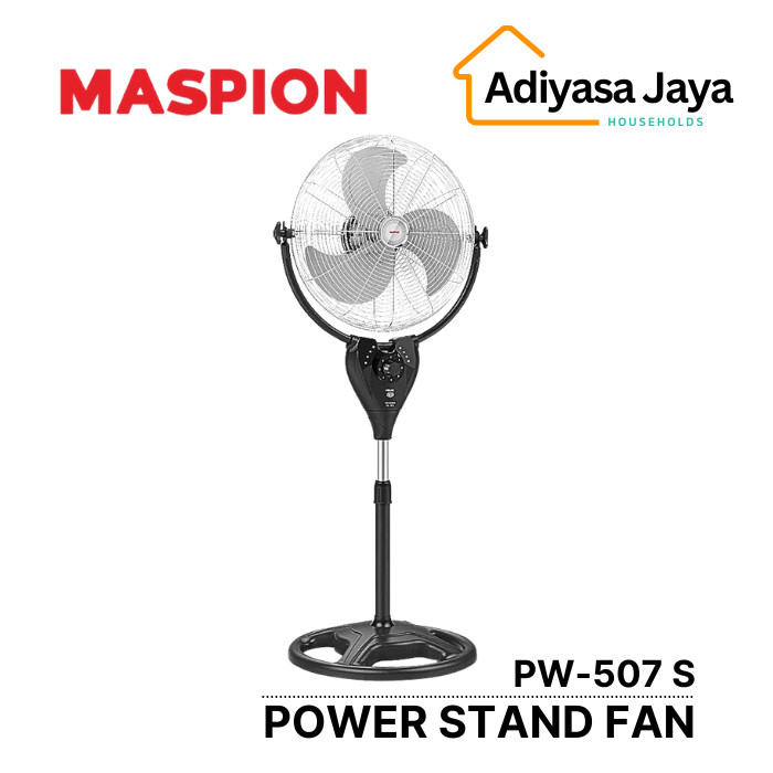 Power Stand Fan PW-507 S (Maspion) / Kipas Angin Berdiri