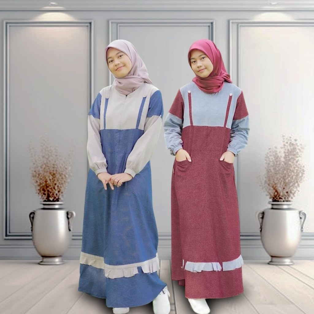 Gamis Remaja Raunapride Katun / RGR - 31 / Fashion Muslim Terbaru