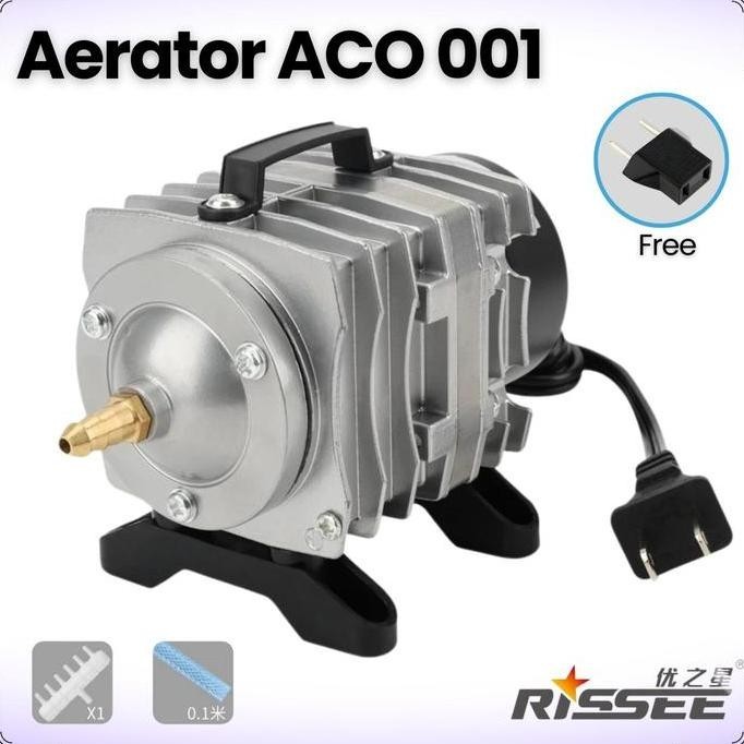Pompa Gelembung Udara Aco 001 Kolam Pompa Oksigen Akuarium Aerator Pompa Angin Blower Aquarium Kolam