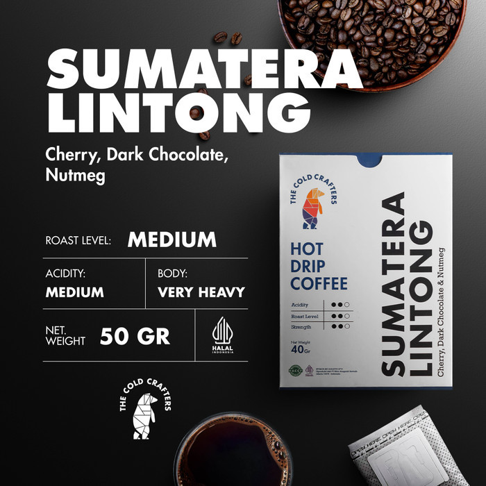 

PROMO!Coffee Drip Bag The Cold Crafters Easy Drip - Sumatera Lintong ArabicaREADY
