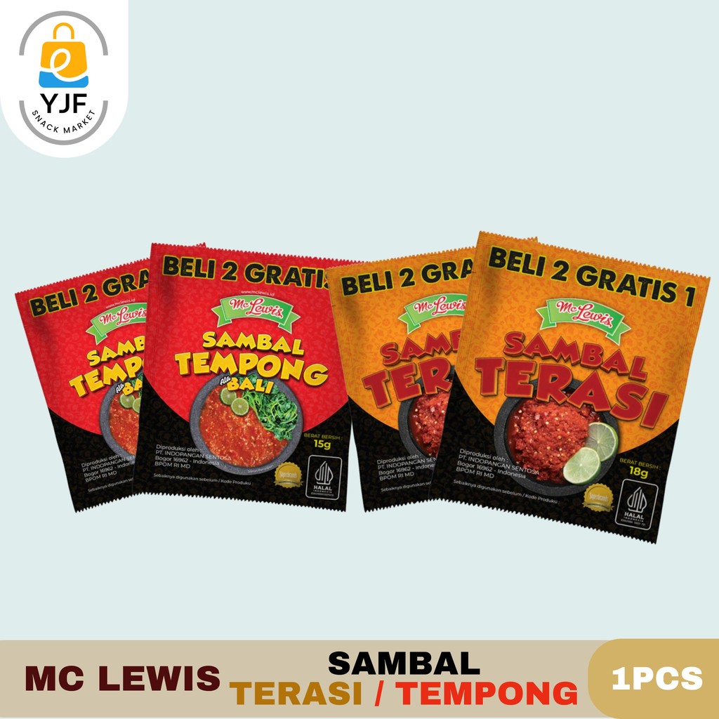 

Mc Lewis Sambal Tempong Khas Bali / Sambal Terasi / Sambel / Saus Sambal / Sachet / 1pcs