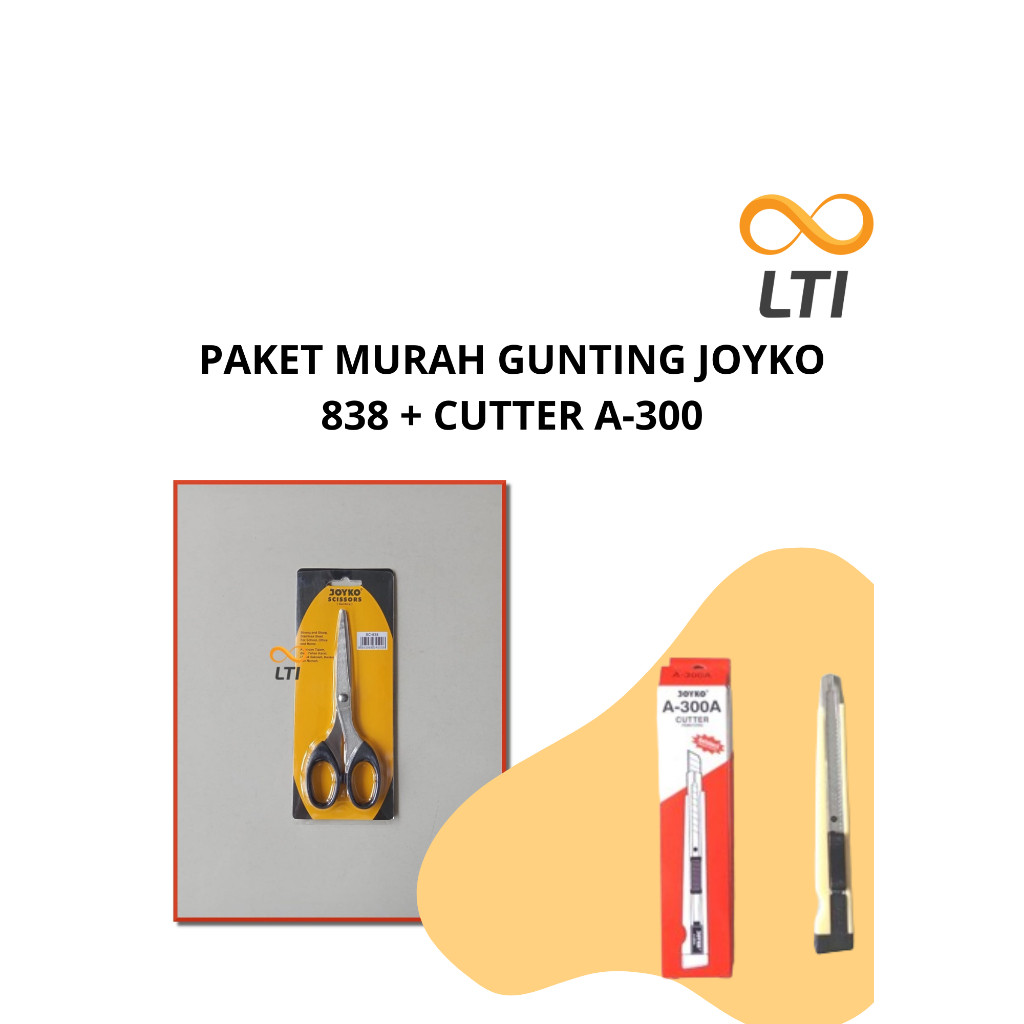 

PAKET MURAH GUNTING JOYKO 838 (1 PCS) + CUTTER A-300 (1 PCS)