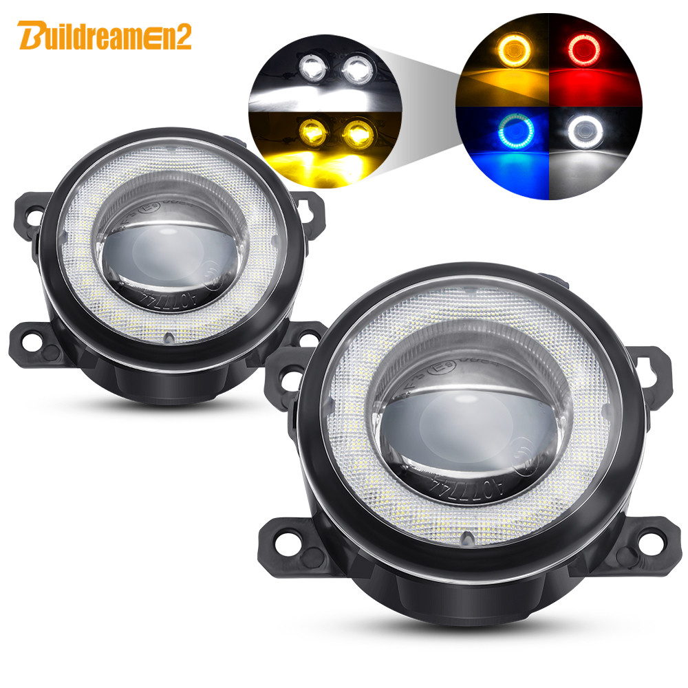 2 X Car Angel Eye Fog Light LED Lens Fog Driving Lamp DRL 30W 12V For Honda CR-V City Accord Fit CR-