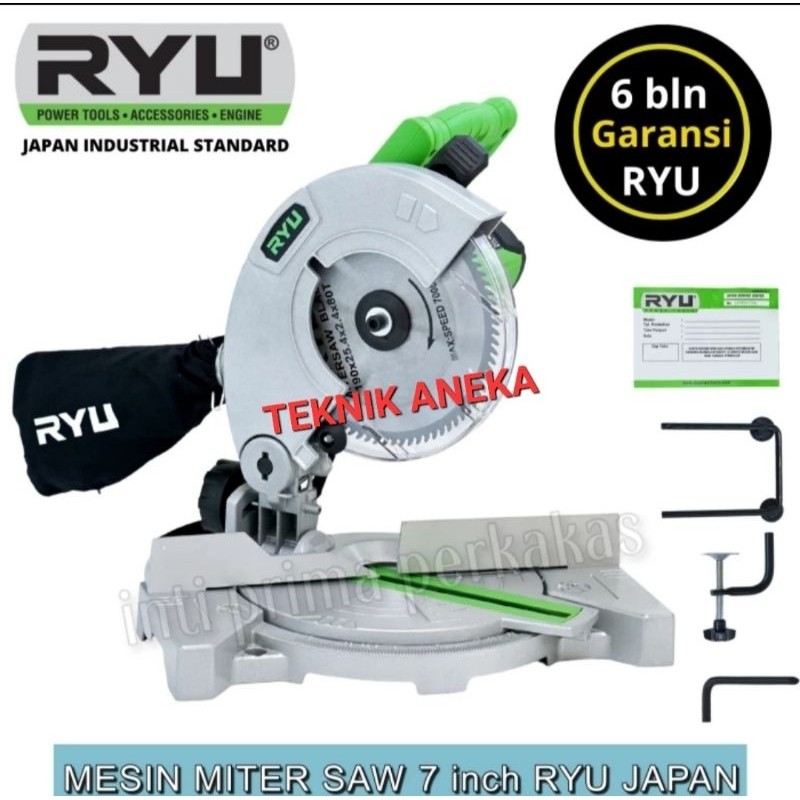 RYU RMS 180 MITER SAW POTONG ALUMUNIUM 7 INCH RMS180