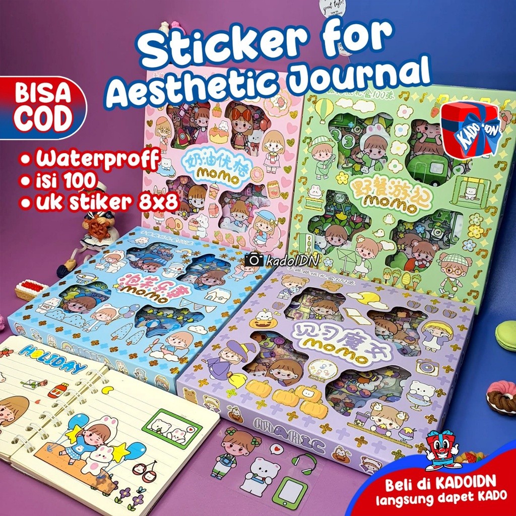 

[ REY ] - TERLARIS 100 lembar Stiker waterproof LABUBU kartun korea viral stiker tumbler lucu by kado.idn Fv-35