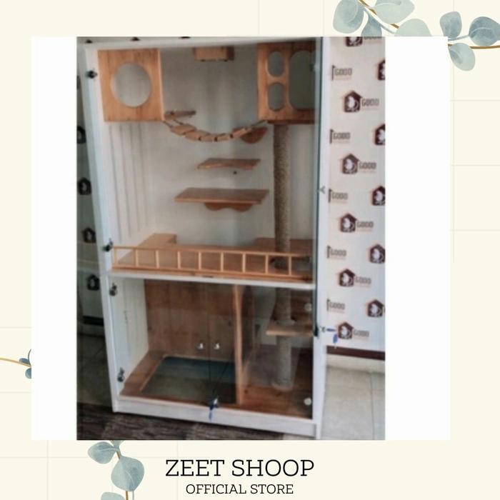 rumah kucing kandang kucing house kayu besar