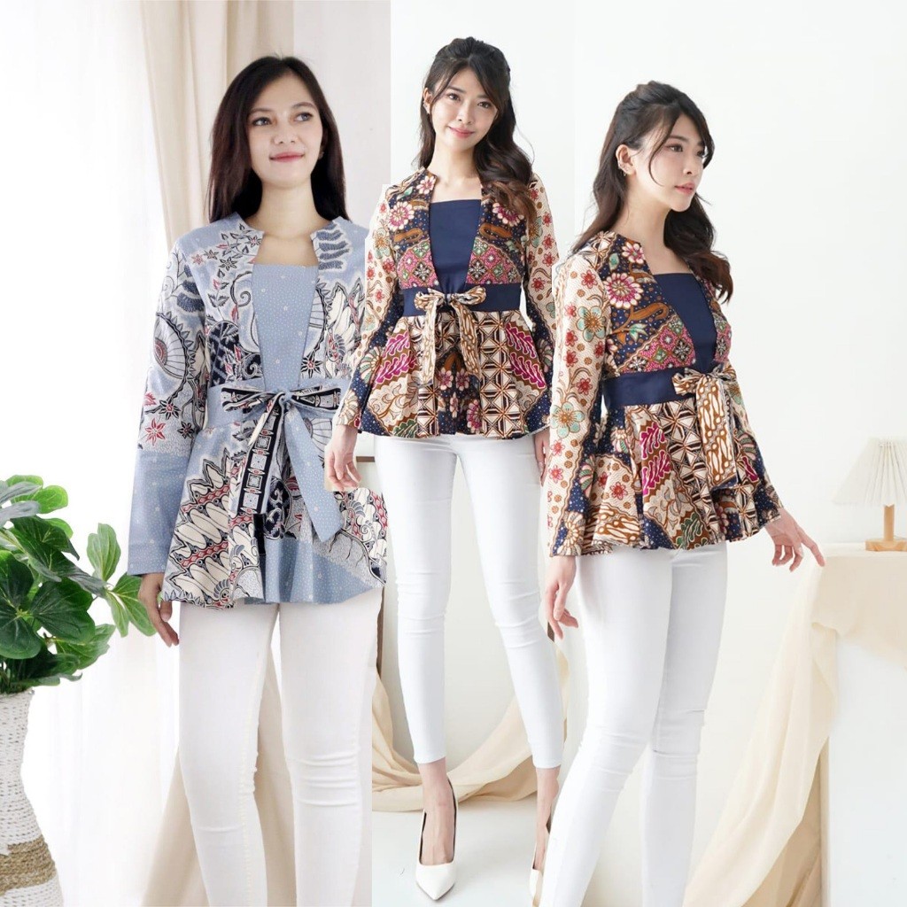 BEST SELLER Atasan Blouse Batik Kantor Morgan 220