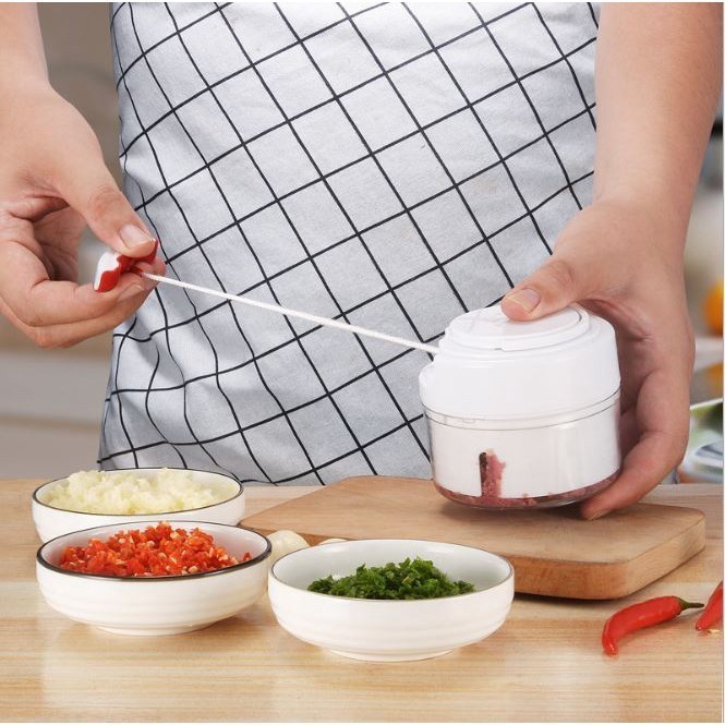 Blender Tangan Tanpa Listrik Mini Chopper Alat Pemotong Giling Cincang — 8