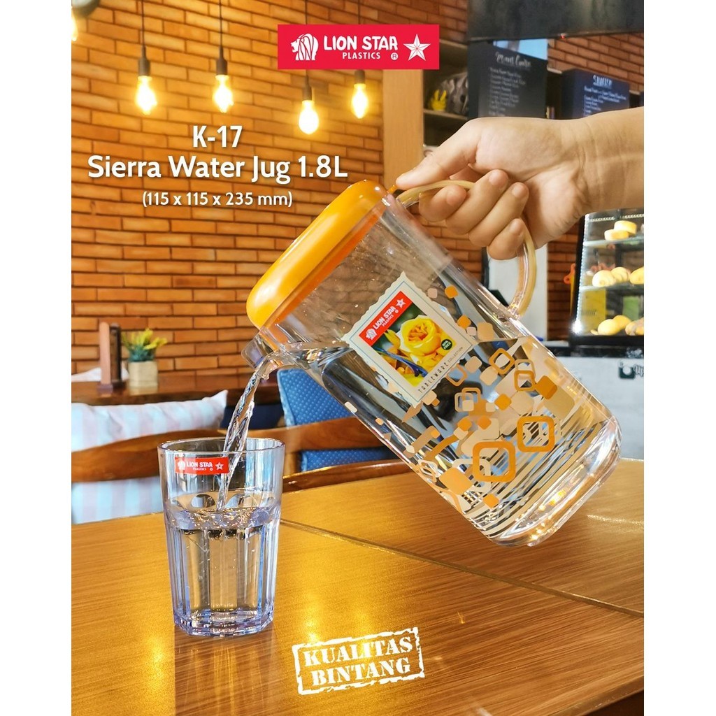 BUN STAR Lion Star K-17 Sierra Water Jug 1,8 Liter Pitcher Teko Air Minuman Kettle Thermos Termos Li
