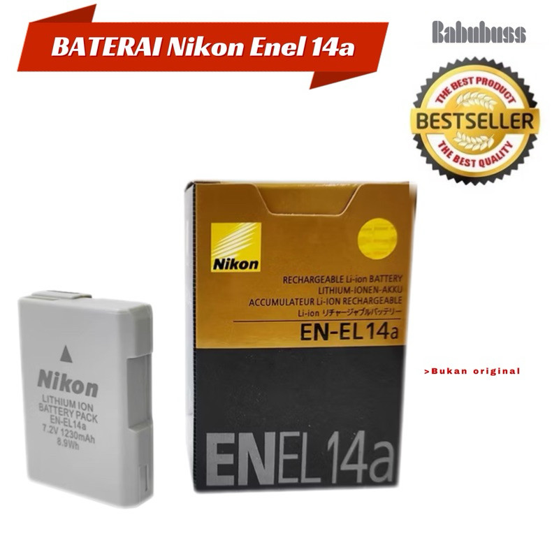 Baterai NIKON EN-EL 14a For kamera nikon Baterai Nikon Enel 14 for kamera nikon D3100 D3200 D3300 D3