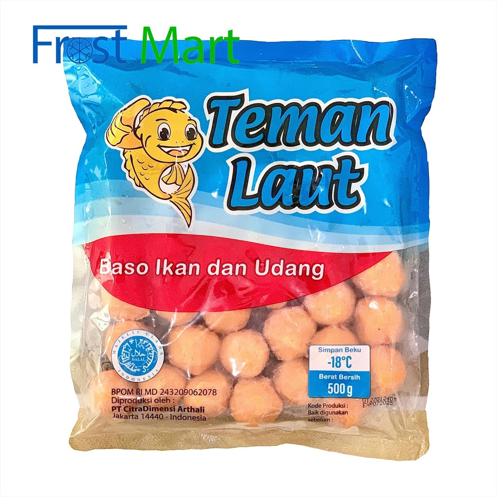 

Bakso Ikan dan udang Teman Laut 500 gram