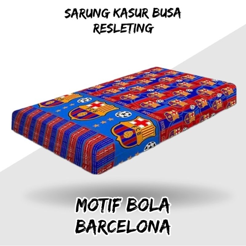 HIGH DEMAND [ SALE  ] Sarung Kasur Busa Big Foam No.1/2/3/4 Resleting Bola BARCELONA Bahan Katun