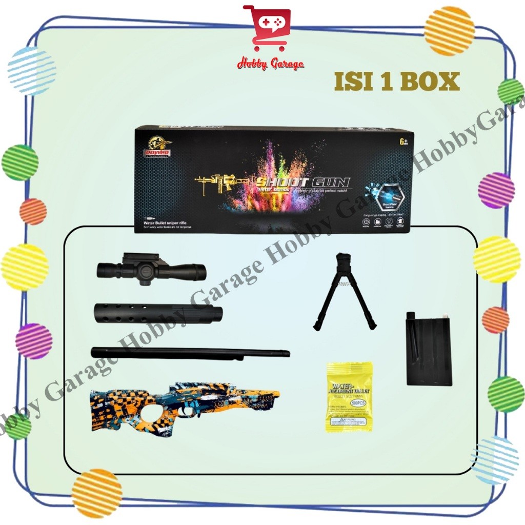 ZNTG9R Mainan Tembakan Sniper Anak AWM Watergel AWP Gun Water Gel WGG