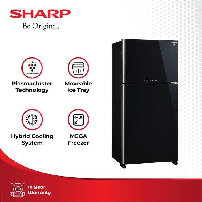 Sharp Lemari Es SJ-IG963PG-BK New Grand Vetro II J-Tech Inverter Compressor SJ IG 963 PG PGBK 963PG