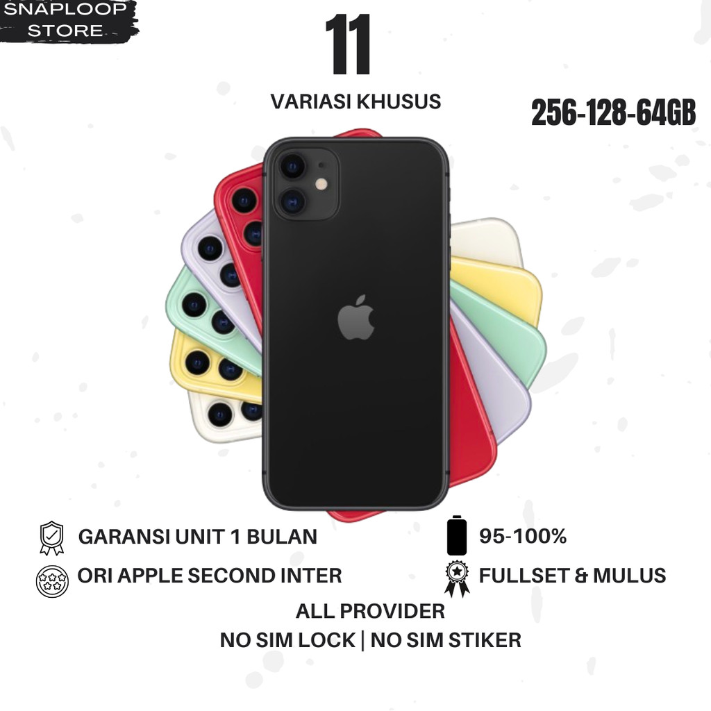 iphone mulus 11 bisa live & game second minus 256gb 128gb 64gb original 100% fullset murah hp ip