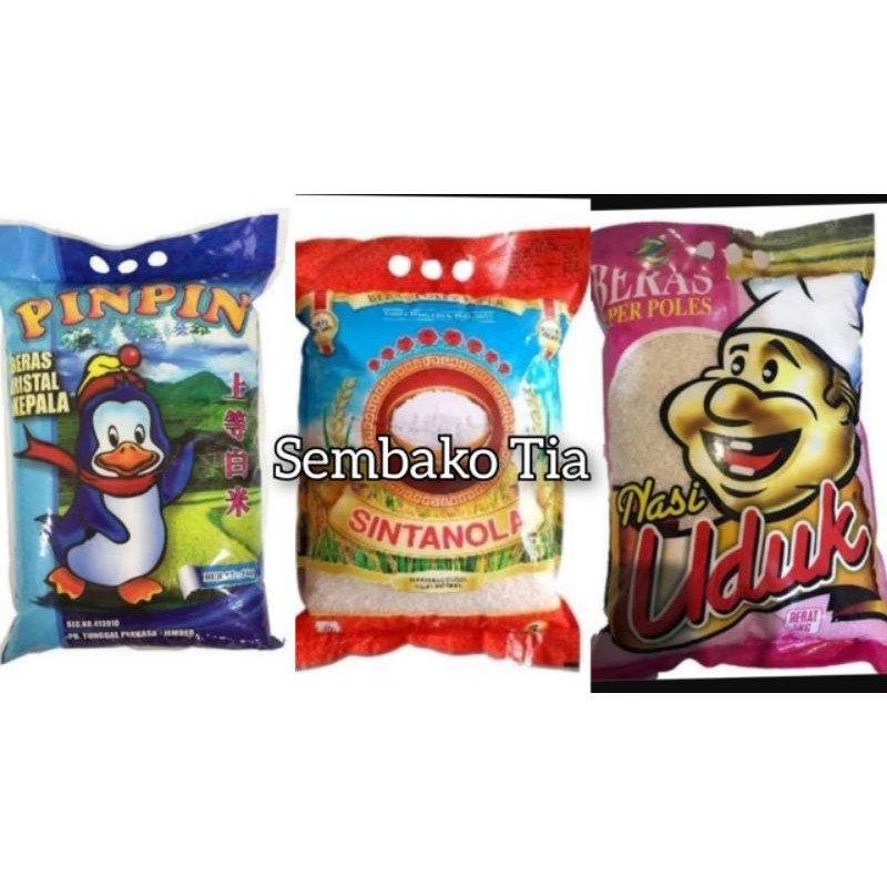 

beras pin pin kemasan 5kg/SINTANOLA 5KG/Uduk 5kg