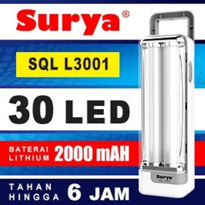 br e Surya Lampu Emergency Lampu Darurat Portable Recharger SURYA SQL L3001 L 3001 L2207 2207 Charge