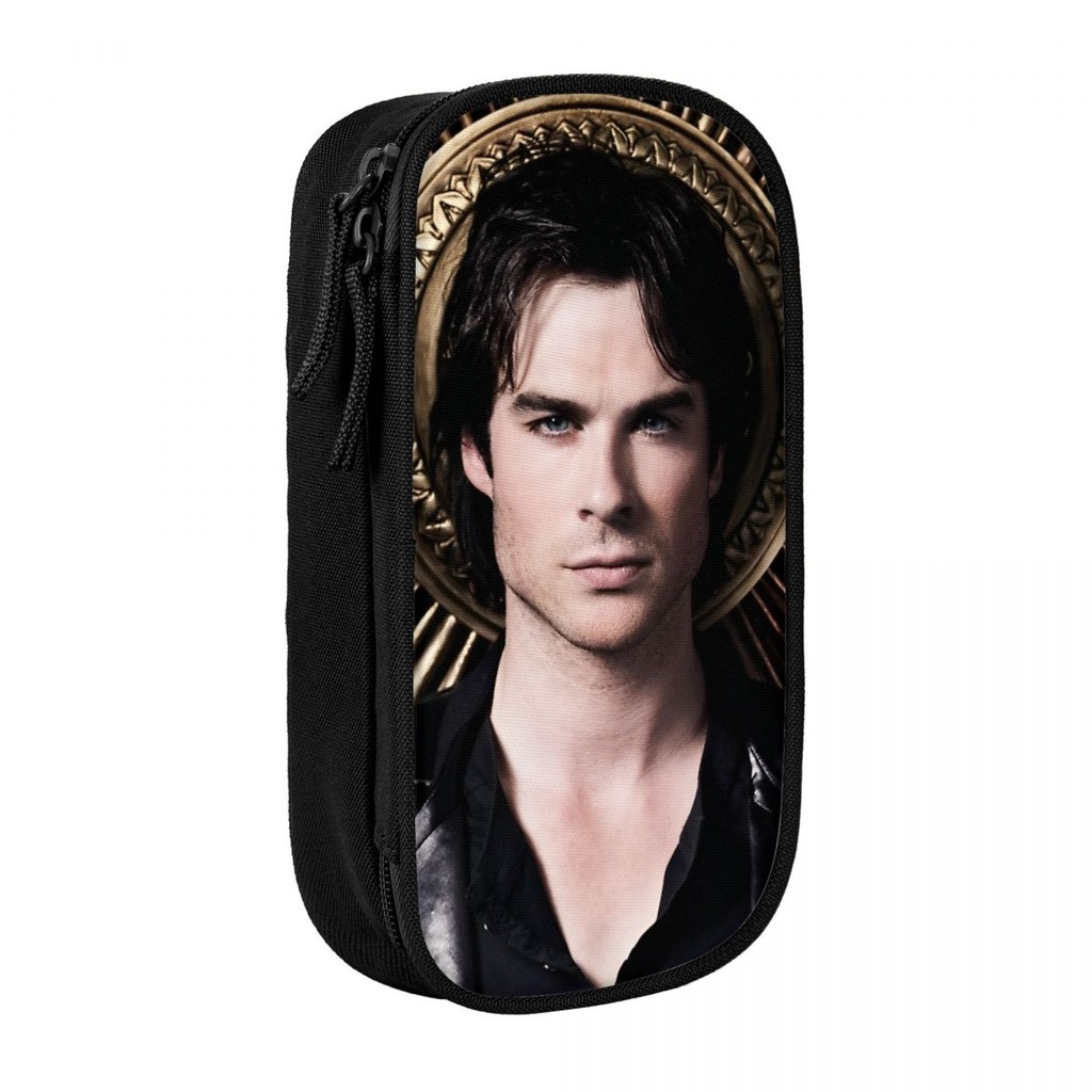 

Damon Salvatore Pencil Case Cute The Vampire Diaries Pen Holder Bag Kids Large Storage Students School Gifts Pencil Box