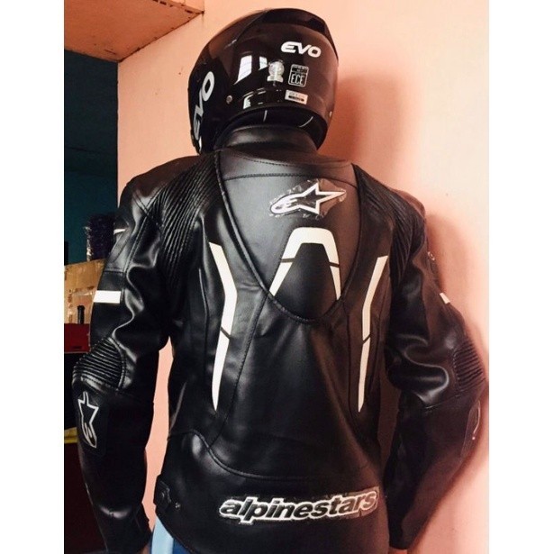 Jaket Motor Touring Pria Alpin Full Protector Jacket Bikers Kulit Mura