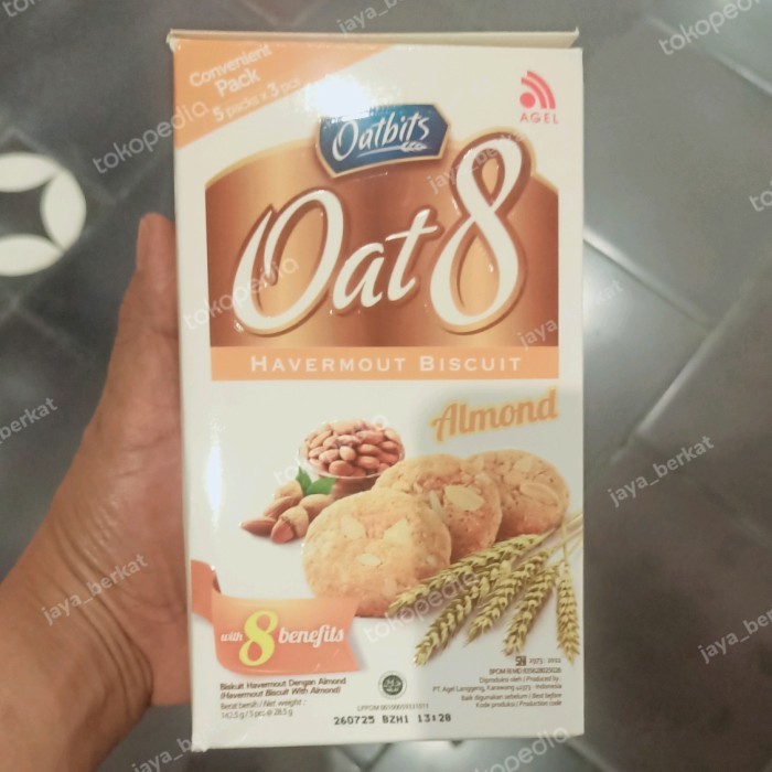 

oatbits oat 8 almond havermout biscuit 28.5gr