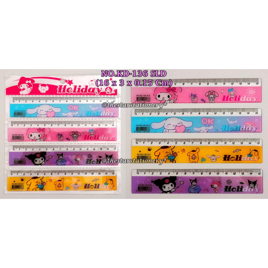

(1 Biji) Penggaris Sanrio 15 Cm KD-136 / Penggaris Renteng GXIMP KD-136SLD / Penggaris 15 Cm Sanrio