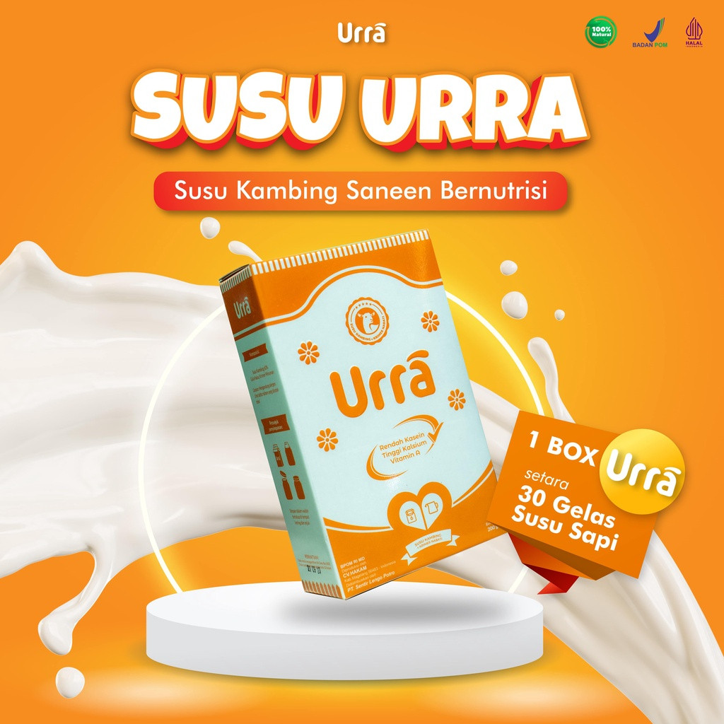 

Susu Urra 200gr asli original - Susu Bubuk Kambing Saneen Khas Eropa Bernutrisi Anti Prengus Menyehatkan Tulang Sendi Pernafasan Menjaga Daya Tahan tubuh