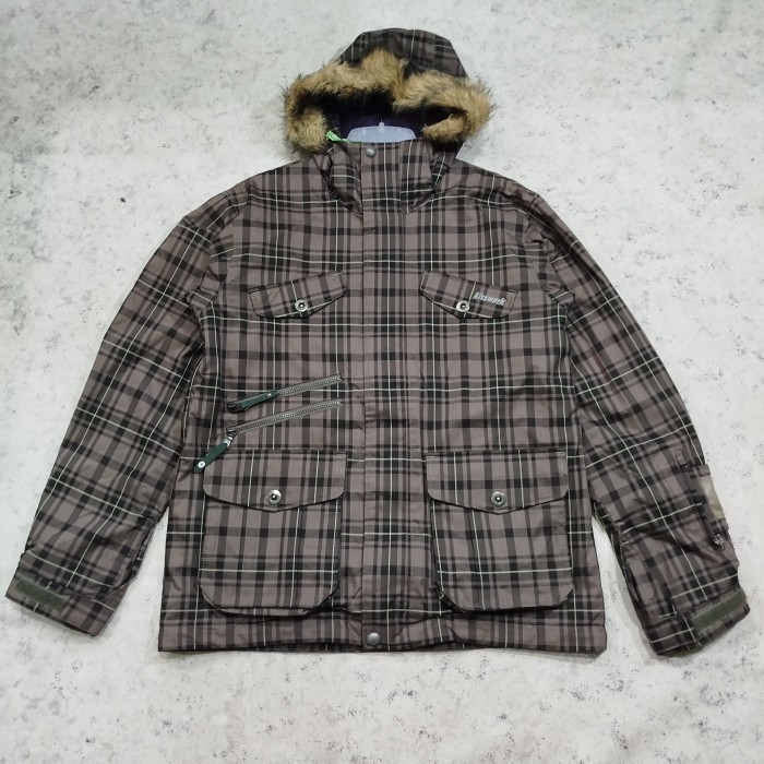Jaket snowboard KISSMARK motif kotak kotak