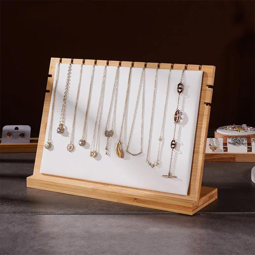 Display Pajangan Kalung Kayu / Display Perhiasan Kalung Rak Perhiasan Tempat Pajangan Kalung