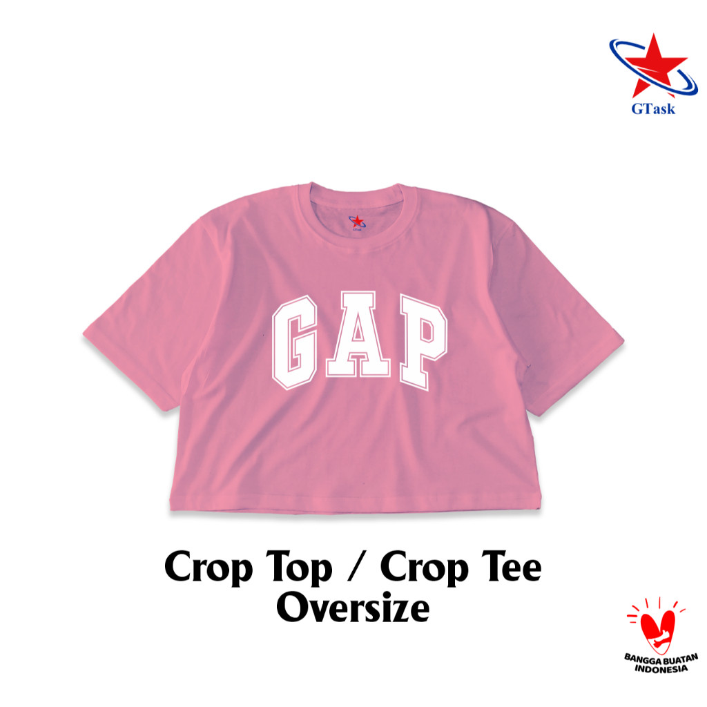 Kaos Crop Top OverSize Cocok buat Senam | Baju Crop Tee Oversized Hijab Dewasa Korean Style