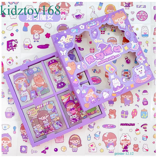 

100 Lembar Sticker Momo Stiker Motif Kartun Korea Lucu Anti Air Dekorasi Handbook Scrapbook