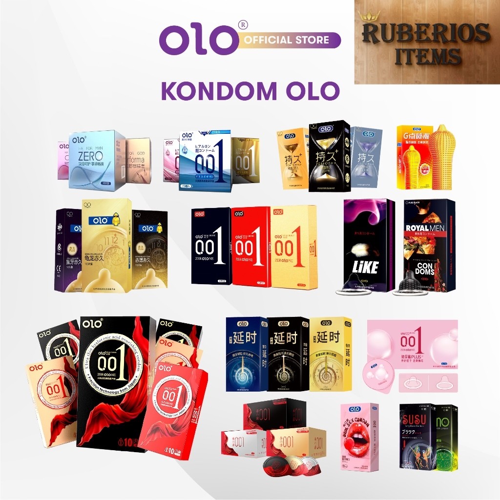 Kondom OLO 001 Semua Varian OLO Tersedia Tipis Gerigi Ultra Thin Kuat Premiun