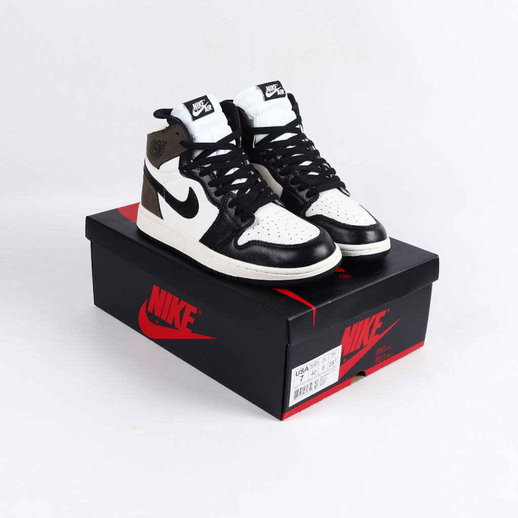 (ZEEZ) Sepatu Nike Air Jordan 1 Retro High Dark Mocha