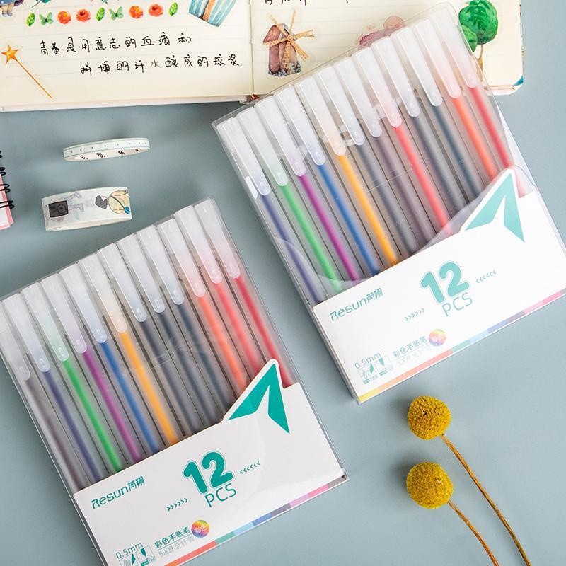

Pena gel berwarna/pena gel 12 warna / pen 12 warna/Pena gel/alat tulis siswa