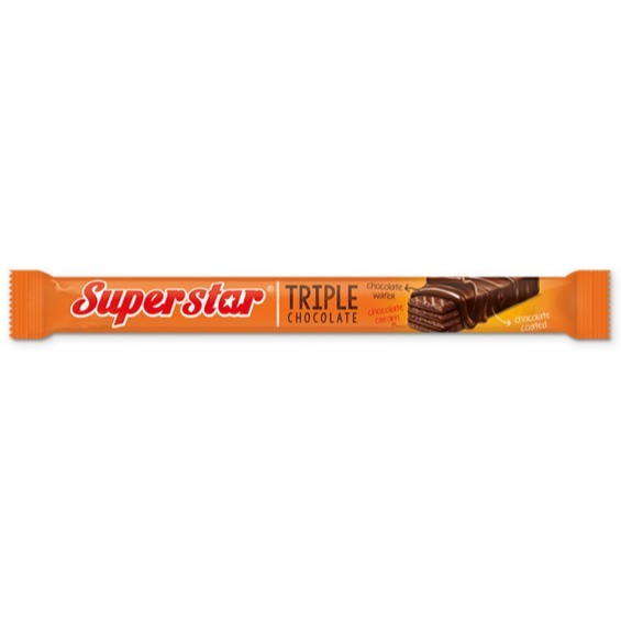 

ROMA SUPERSTAR TRIPLE CHOCOLATE 16 GRAM WAFER PAK BISKUIT KUE SNACK MAKANAN RINGAN CEMILAN ANAK DOMIKA SHOP