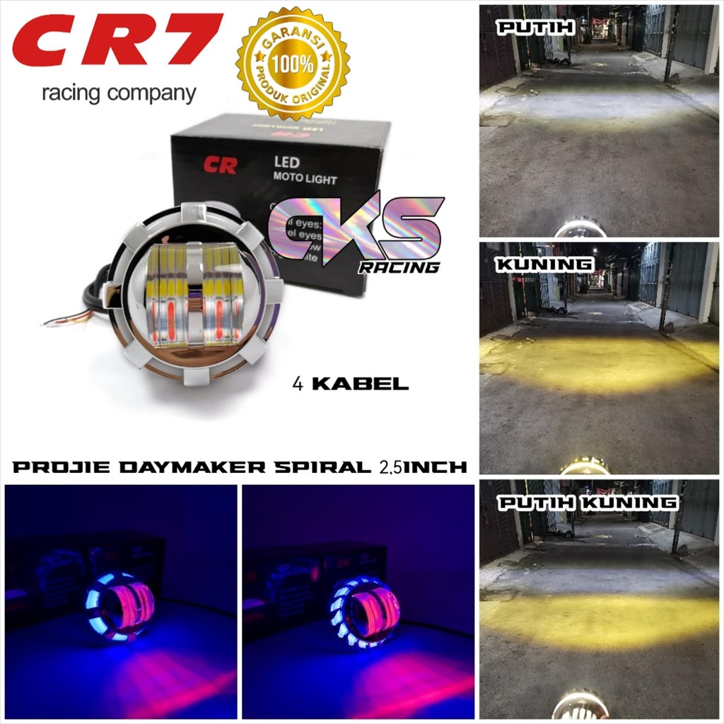 Lampu LED Projie Putih Kuning Lampu Projie Running LED 2.5 Inch CR7