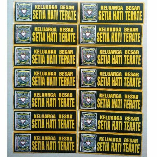 Cetak Kilat - (Dapat 1 biji) STIKER KELUARGA BESAR PSHT TERATE VINYL ANTI AIR