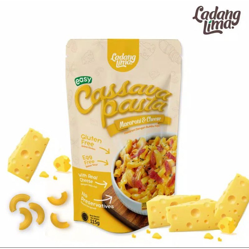 

CASSAVA PASTA MAC & CHEESE 115gr LADANG LIMA - BALIKPAPAN