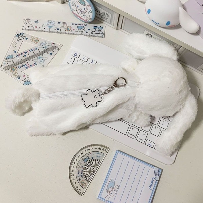

HJK Kotak Pensil Boneka Bulu Lucu CINAMOROLL PLUSHIE Edition Gwiyeo Pencil Case Stationery Bag