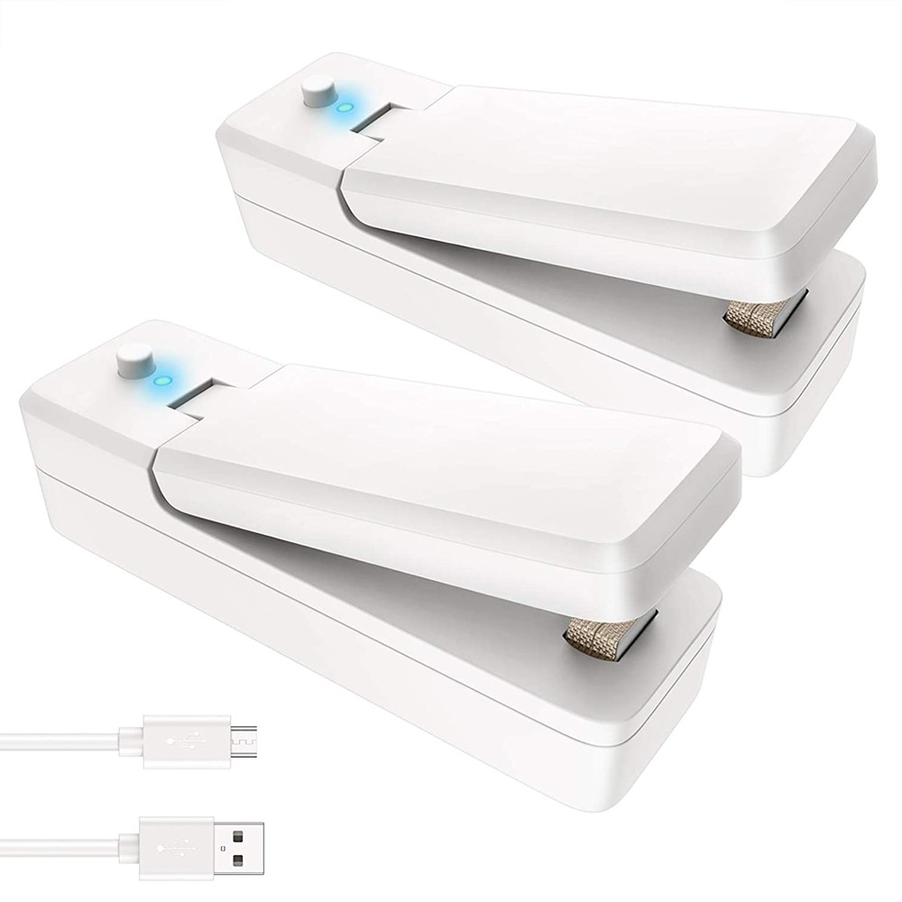 New Mini Bag Sealer 2-in-1 Portable Heat Sealers Rechargeable Handheld Vacuum Heat Sealers &Cutter f