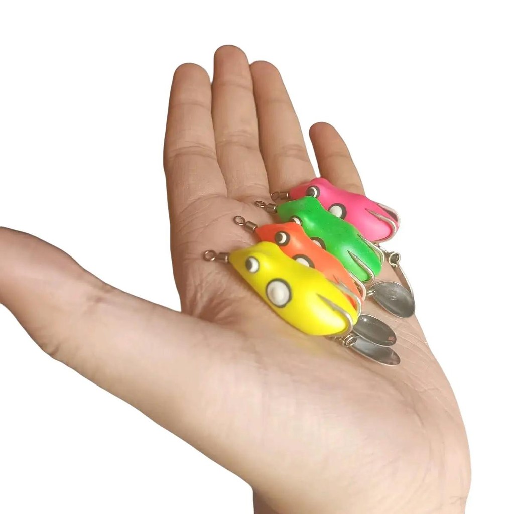 PKTDVMCNIPS410| PAKET 5 PCS SOFT FROG KILLER CURUT VMC NI/PS 4CM -+5,5GR UMPAN CASTING UNTUK IKAN GA