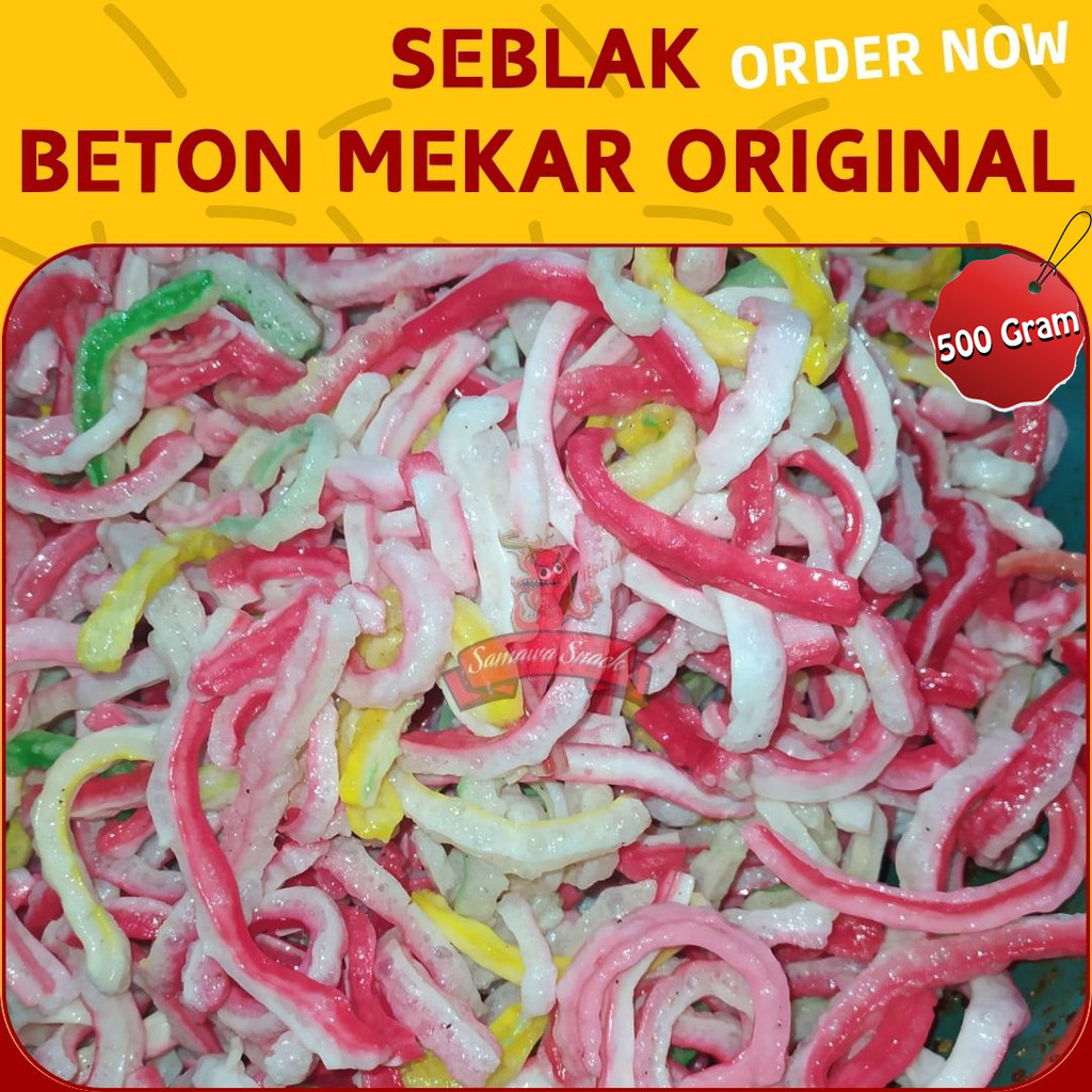 

Beblak Beton Original mekar renyah Extra Gurih isi 500 gr