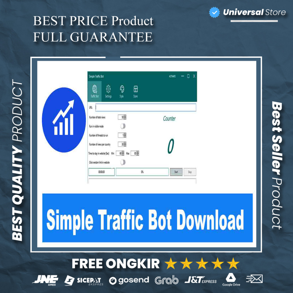 Program BOT Auto Visit Generator Website View Simple Traffic Lifetime Full Version Software Aplikasi