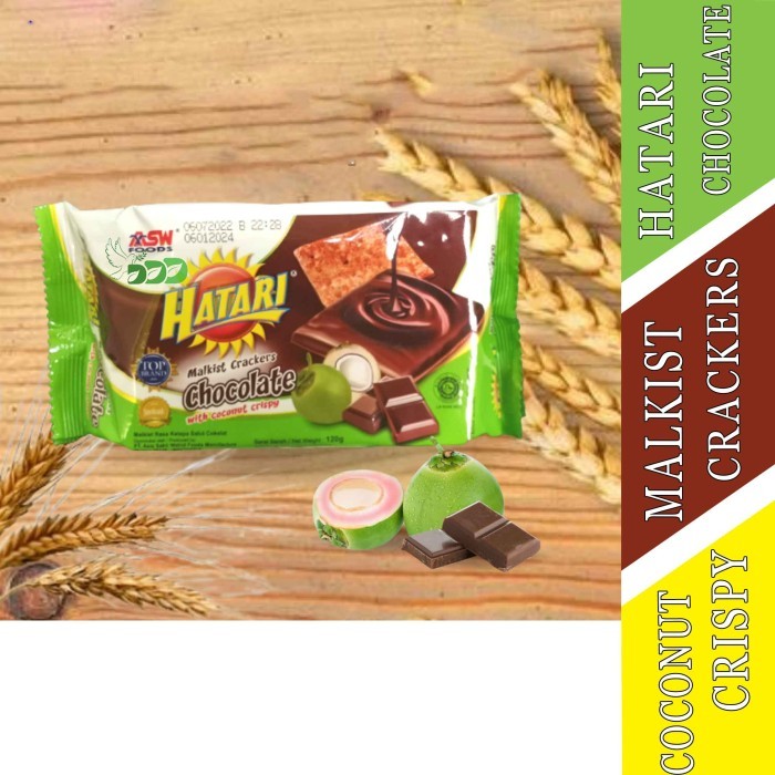 

HATARI MALKIST CRACKERS CHOCOLATE WITH COCONUT CRISPY 120g